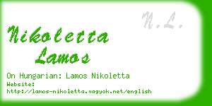 nikoletta lamos business card